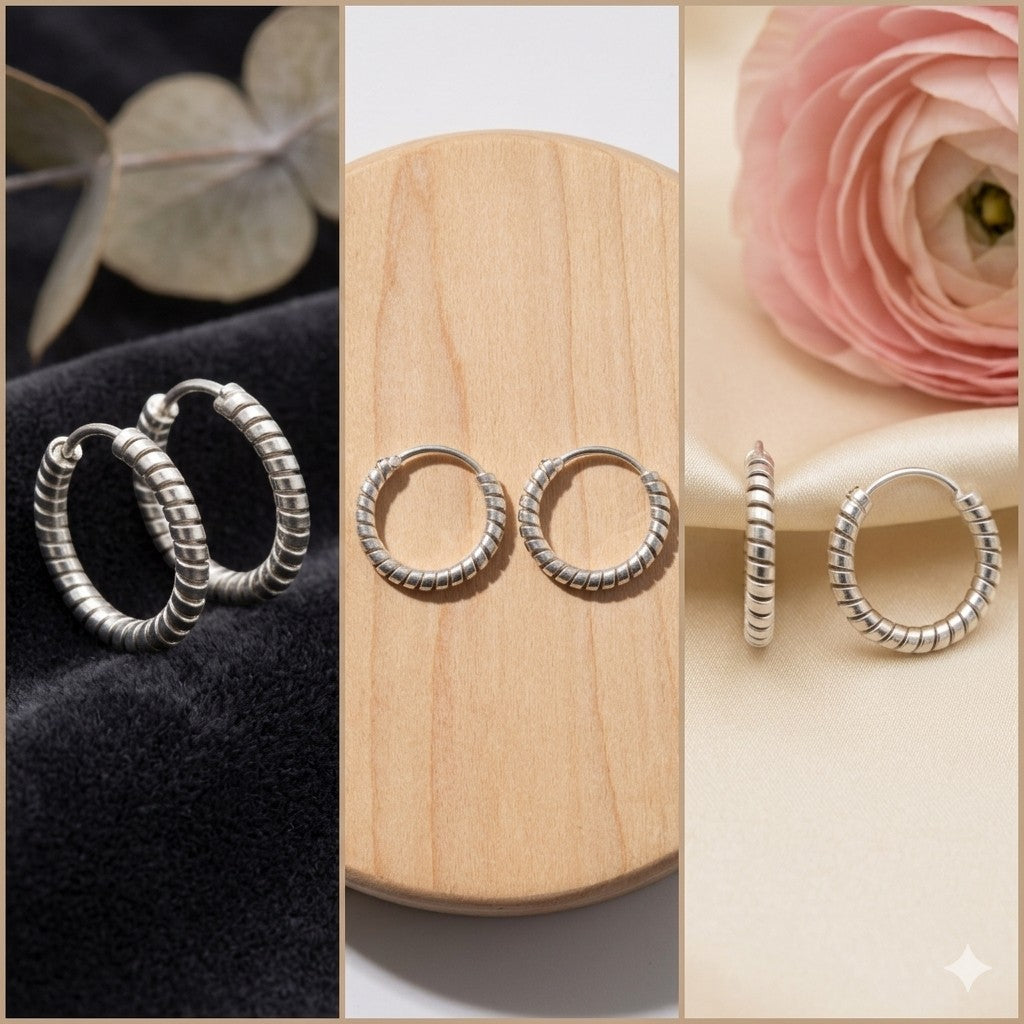 Silver (Chandi) Beautiful Earrings