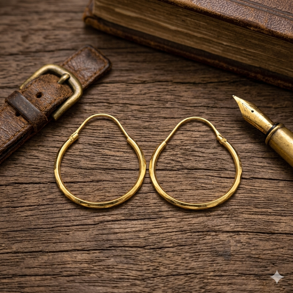24 Carat Gold Plated Pure Silver Earrings