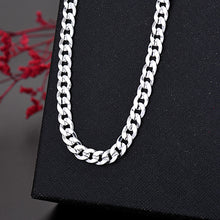 8 mm Italian 925 Sterling Silver Cuban Chain