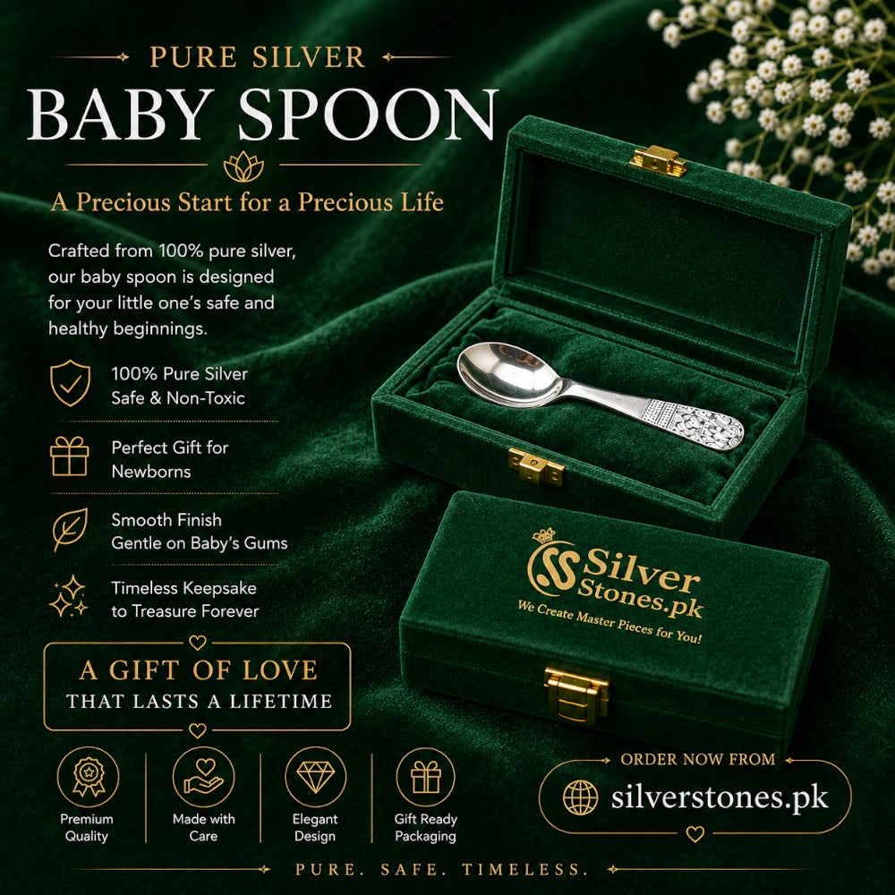 Pure Silver Baby Spoon 3 Inches | Chandi Baby Spoon