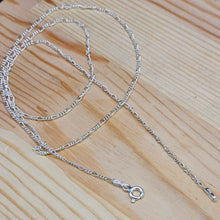 1 mm italian 925 Silver Figaro Chain for Girls