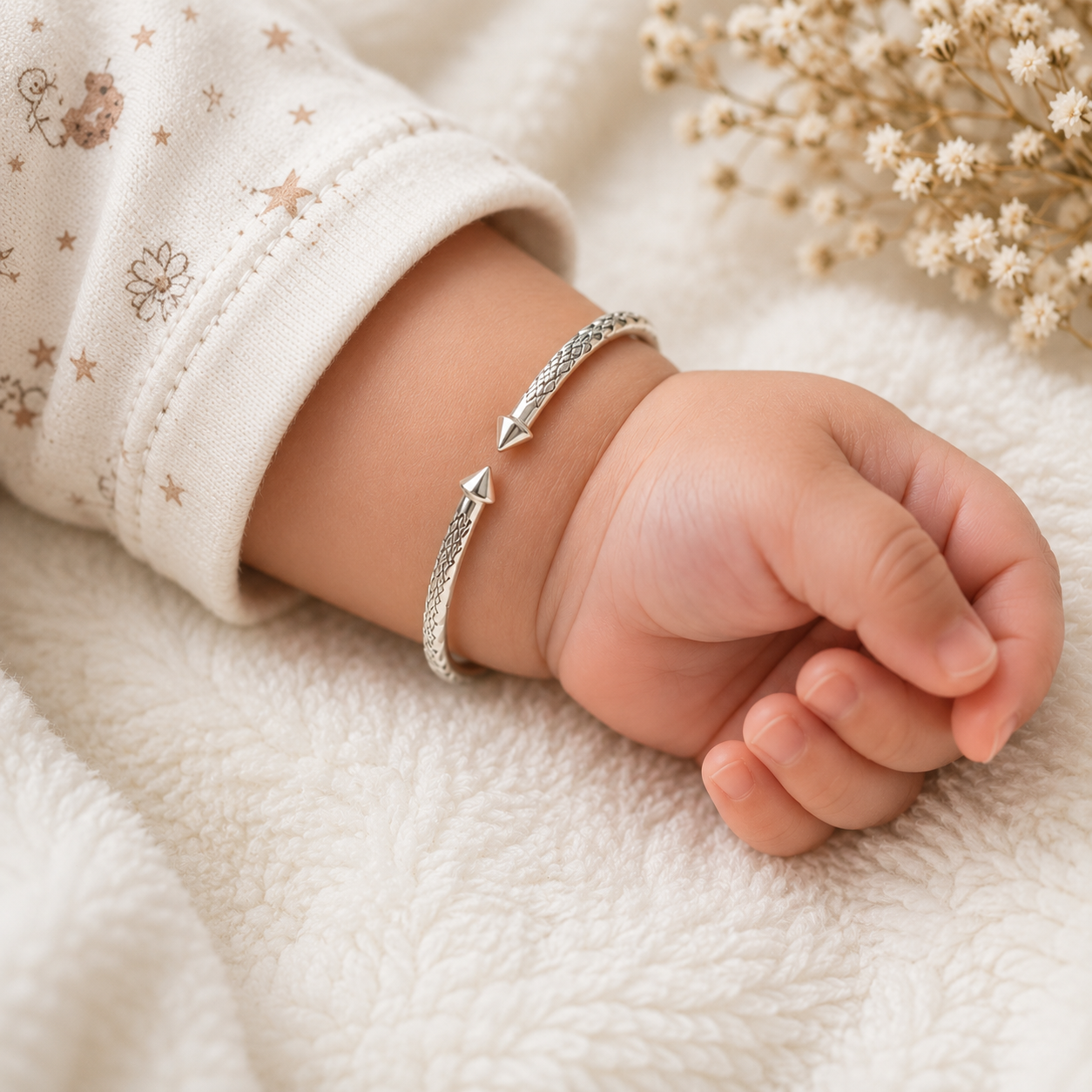 Handmade Silver Wrist Band (Kara) for Kids
