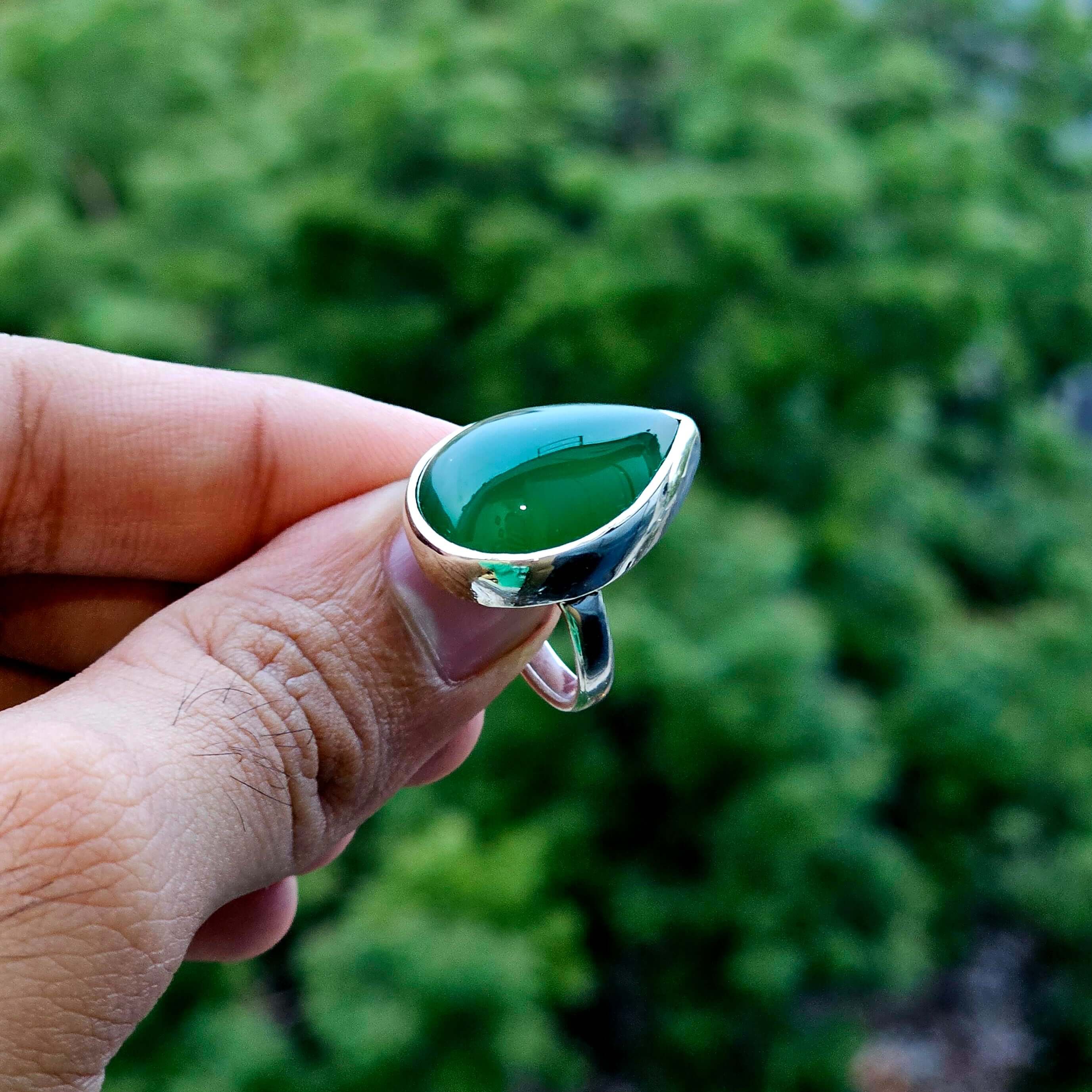 Real Aqeeq Silver (Chandi) Ring