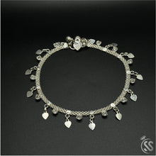 Silver Anklets With Zircons