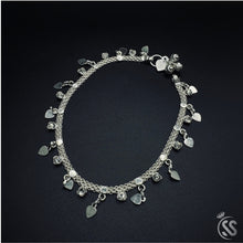 Silver Anklets With Zircons