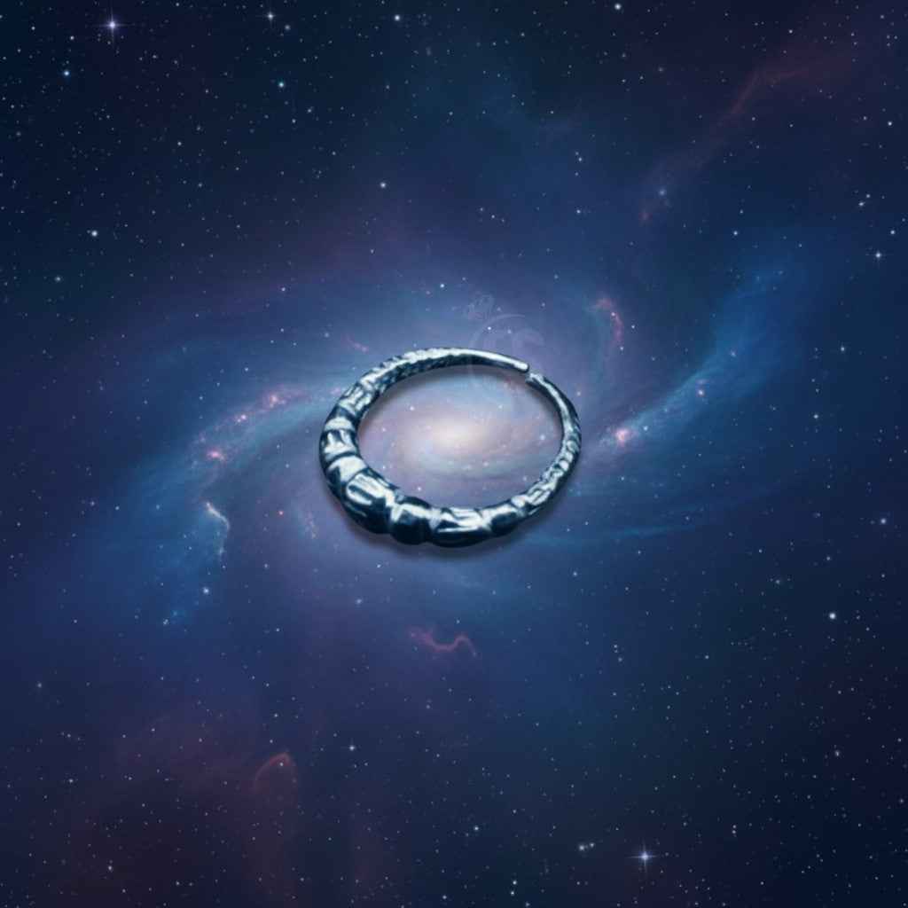 SilverStones.Pk 10mm genuine silver nose ring with a delicate, textured design for a subtle yet stylish look.