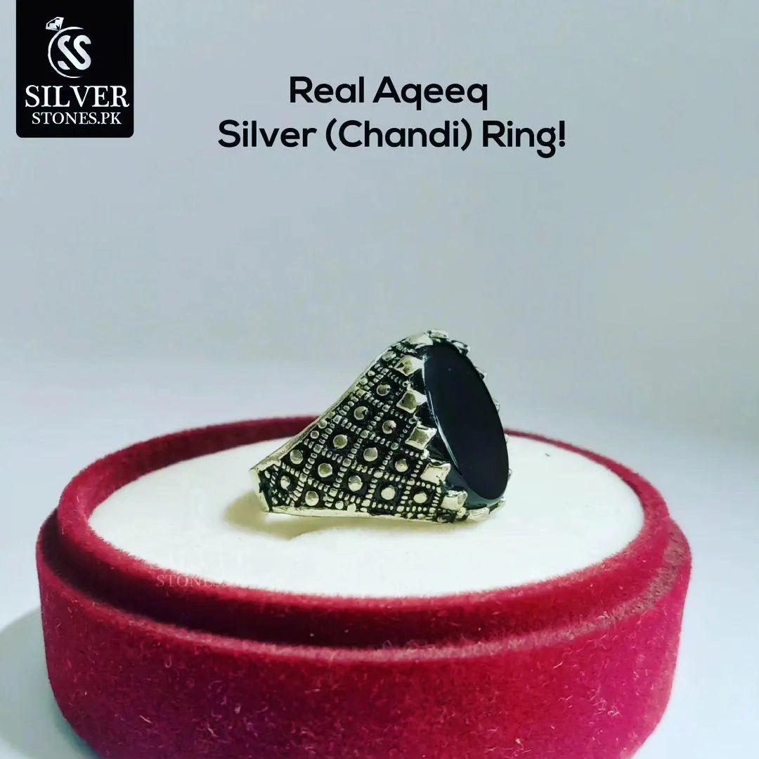 Real Aqeeq Turkish Silver (Chandi) Ring For Men’s