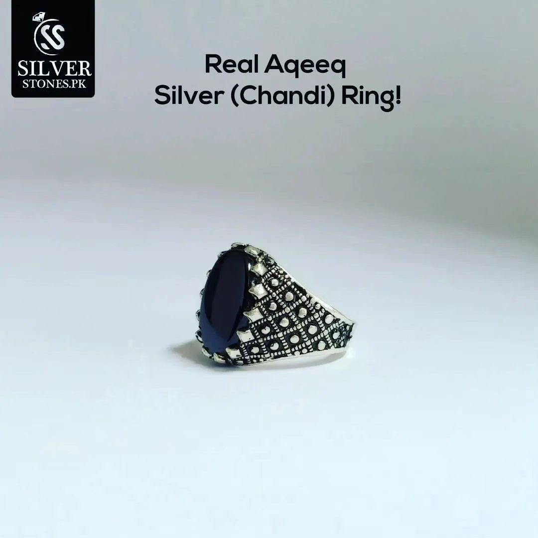 Real Aqeeq Turkish Silver (Chandi) Ring For Men’s