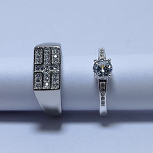 Italian 925 Silver Couple Rings